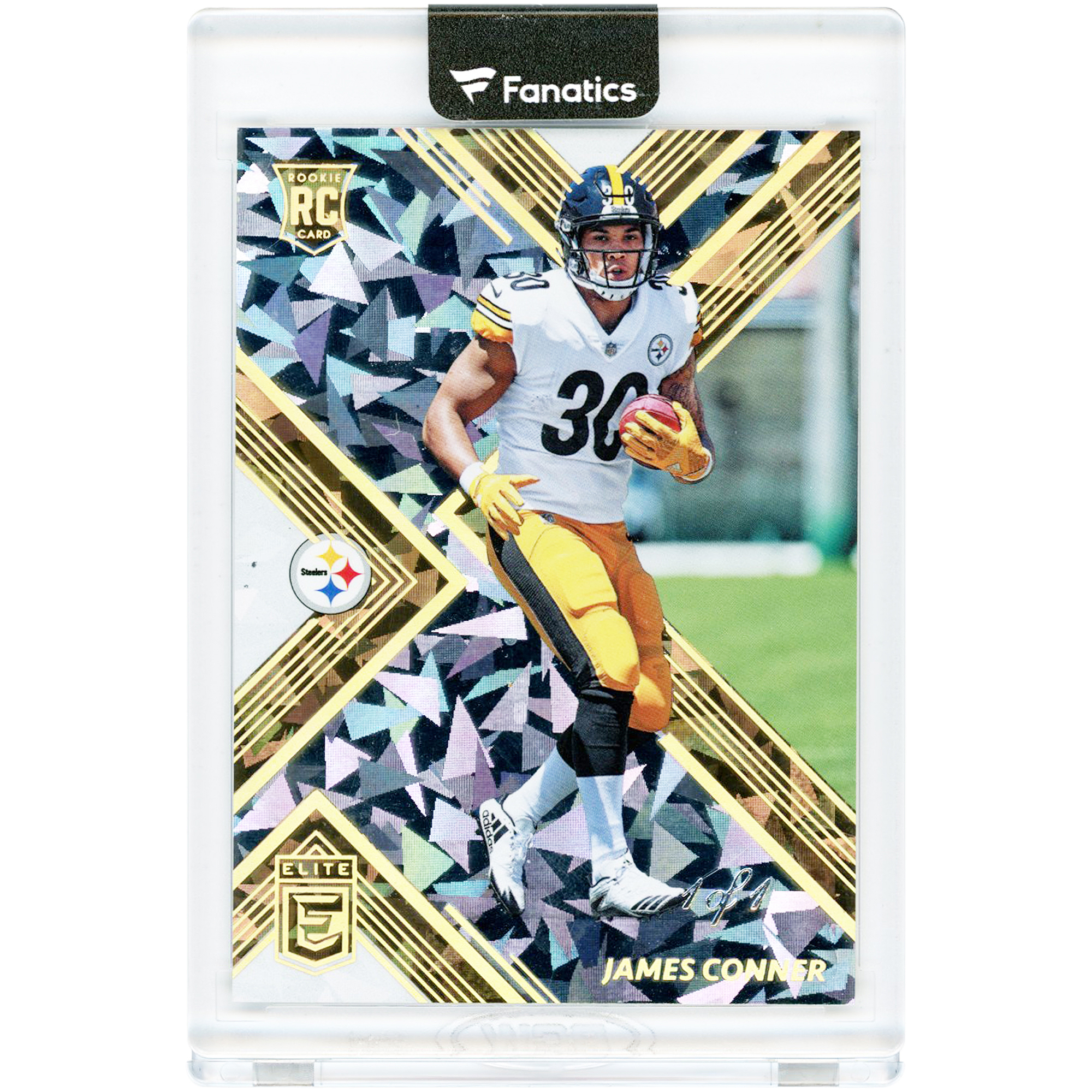 James Conner Pittsburgh Steelers 2017 Panini Donruss Elite Gold #175 #1/1 Rookie Card