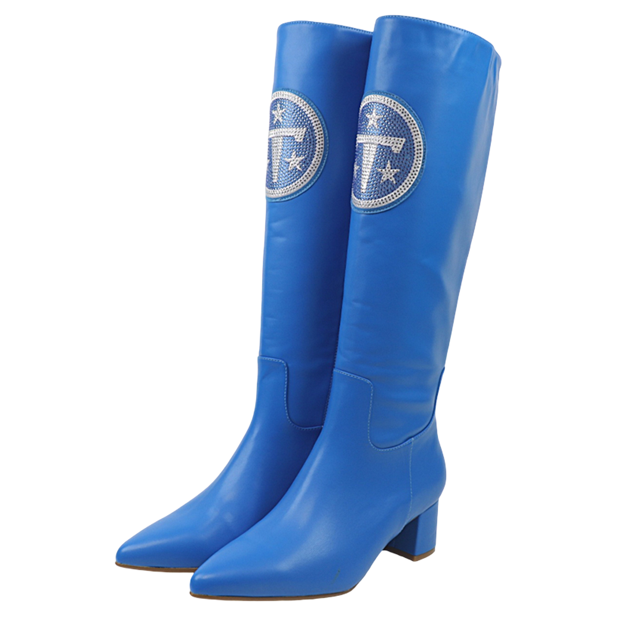 Women's FABGATING by Cuce Light Blue Tennessee Titans Vegan Leather Classic Team Boots