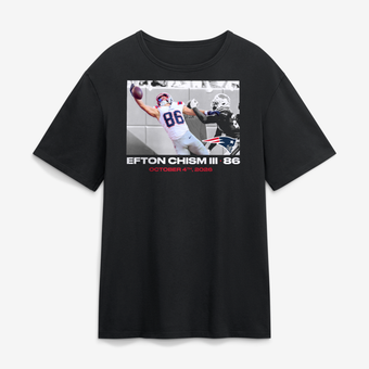 Men's Efton Chism III Black New England Patriots NFL Flash Features Week 4 T-Shirt
