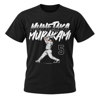 Unisex BreakingT Munetaka Murakami Black Slugger Swing Number T-Shirt