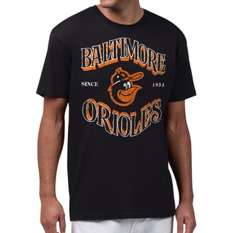 Men's Starter  Black Baltimore Orioles Take Me Out T-Shirt