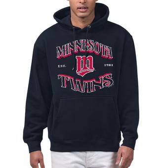 Men's Starter  Navy Minnesota Twins Take Me Out Fleece Hoodie