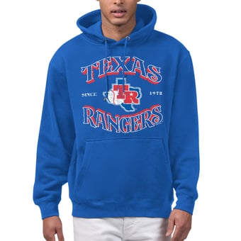 Men's Starter  Royal Texas Rangers Take Me Out Fleece Hoodie