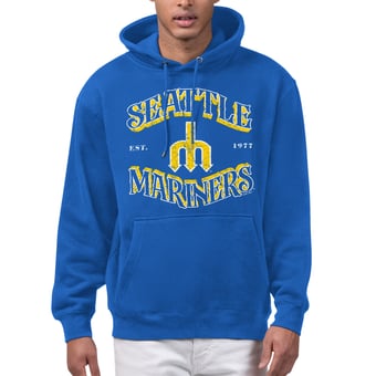 Men's Starter  Royal Seattle Mariners Take Me Out Fleece Hoodie