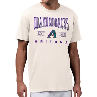 Men's Starter  Cream Arizona Diamondbacks Established Logo T-Shirt