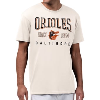 Men's Starter  Cream Baltimore Orioles Established Logo T-Shirt