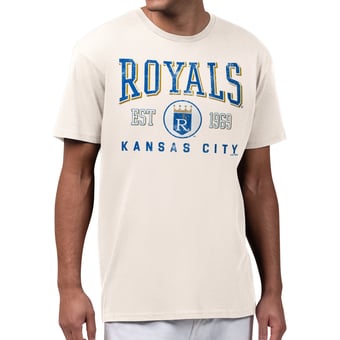 Men's Starter  Cream Kansas City Royals Established Logo T-Shirt