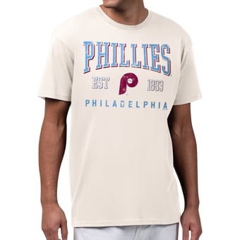 Men's Starter  Cream Philadelphia Phillies Established Logo T-Shirt