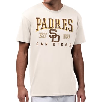 Men's Starter  Cream San Diego Padres Established Logo T-Shirt