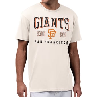 Men's Starter  Cream San Francisco Giants Established Logo T-Shirt