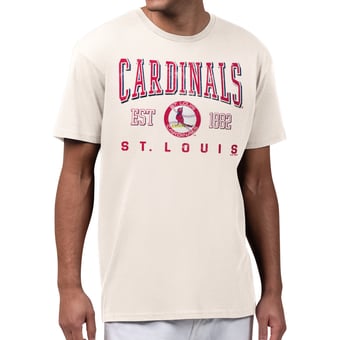 Men's Starter  Cream St. Louis Cardinals Established Logo T-Shirt