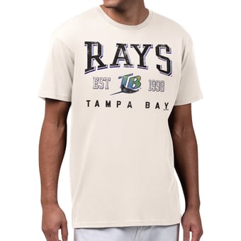 Men's Starter  Cream Tampa Bay Rays Established Logo T-Shirt