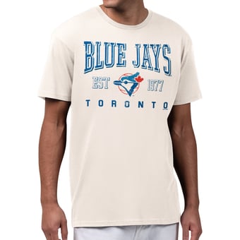 Men's Starter  Cream Toronto Blue Jays Established Logo T-Shirt