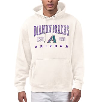 Men's Starter  Cream Arizona Diamondbacks Established Logo Fleece Hoodie