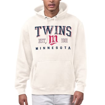 Men's Starter  Cream Minnesota Twins Established Logo Fleece Hoodie
