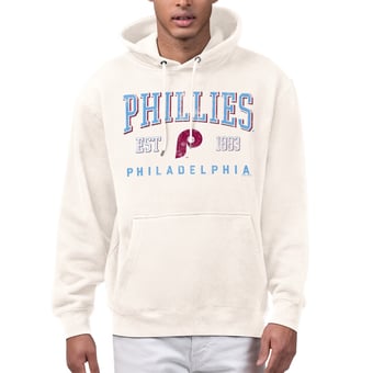 Men's Starter  Cream Philadelphia Phillies Established Logo Fleece Hoodie