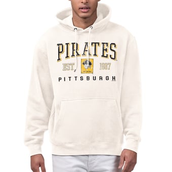 Men's Starter  Cream Pittsburgh Pirates Established Logo Fleece Hoodie