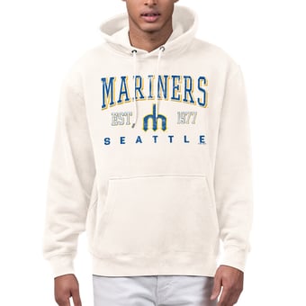 Men's Starter  Cream Seattle Mariners Established Logo Fleece Hoodie