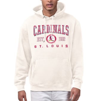 Men's Starter  Cream St. Louis Cardinals Established Logo Fleece Hoodie