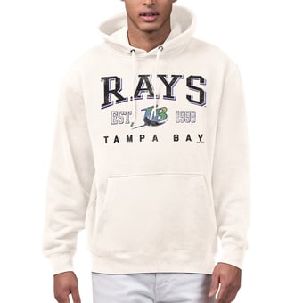 Men's Starter  Cream Tampa Bay Rays Established Logo Fleece Hoodie