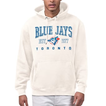 Men's Starter  Cream Toronto Blue Jays Established Logo Fleece Hoodie