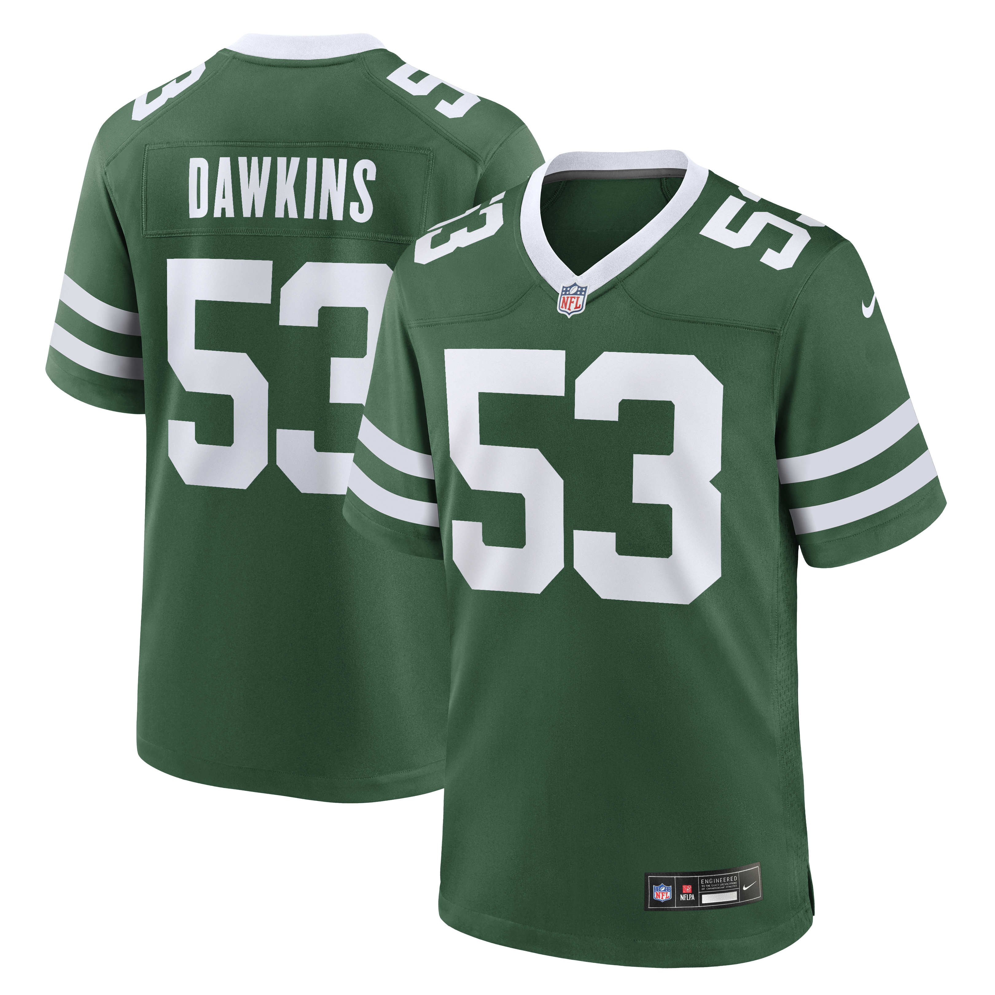 Men's Nike Nick Dawkins Green New York Jets Legacy Team Game Jersey