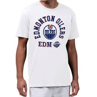 Men's Starter White Edmonton Oilers All-Around Fan T-Shirt