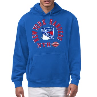 Men's Starter Blue New York Rangers All-Around Fan Hoodie