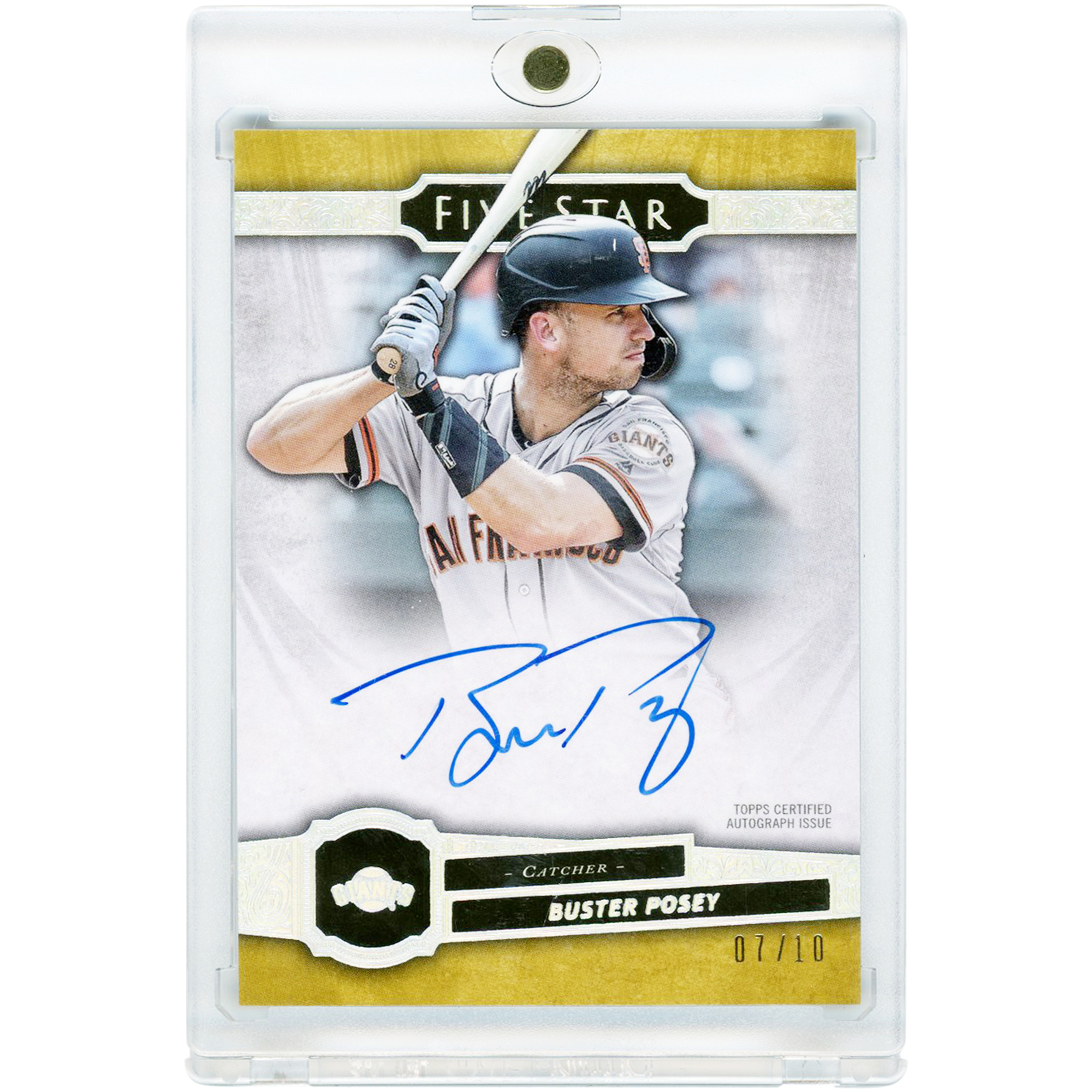 Buster Posey San Francisco Giants Autographed 2021 Topps Five Star Gold #FSA-BPP #7/10 Card