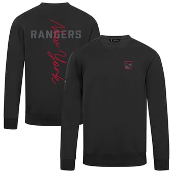 Men's Levelwear Black New York Rangers Night Burst Zane Sweatshirt