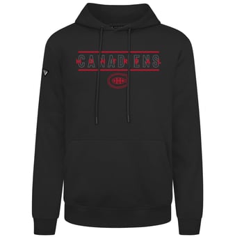 Men's Levelwear Black Montreal Canadiens Night Burst Podium Hoodie