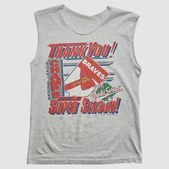 World Series 1991 Tank - Heather Gray - M by Fanatics Real Vintage