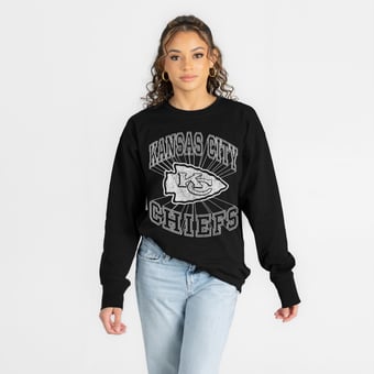 Women's Gameday Couture Black Kansas City Chiefs Spotlight Oversized Long Sleeve T-Shirt