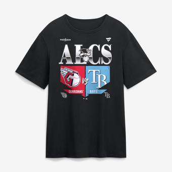 Men's  Black Cleveland Guardians vs. Tampa Bay Rays 2026 American League Championship Series Matchup T-Shirt