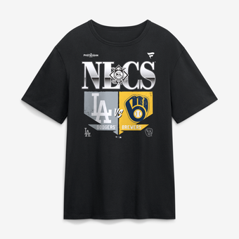 Men's  Black Milwaukee Brewers vs. Los Angeles Dodgers 2026 National League Championship Series Matchup T-Shirt