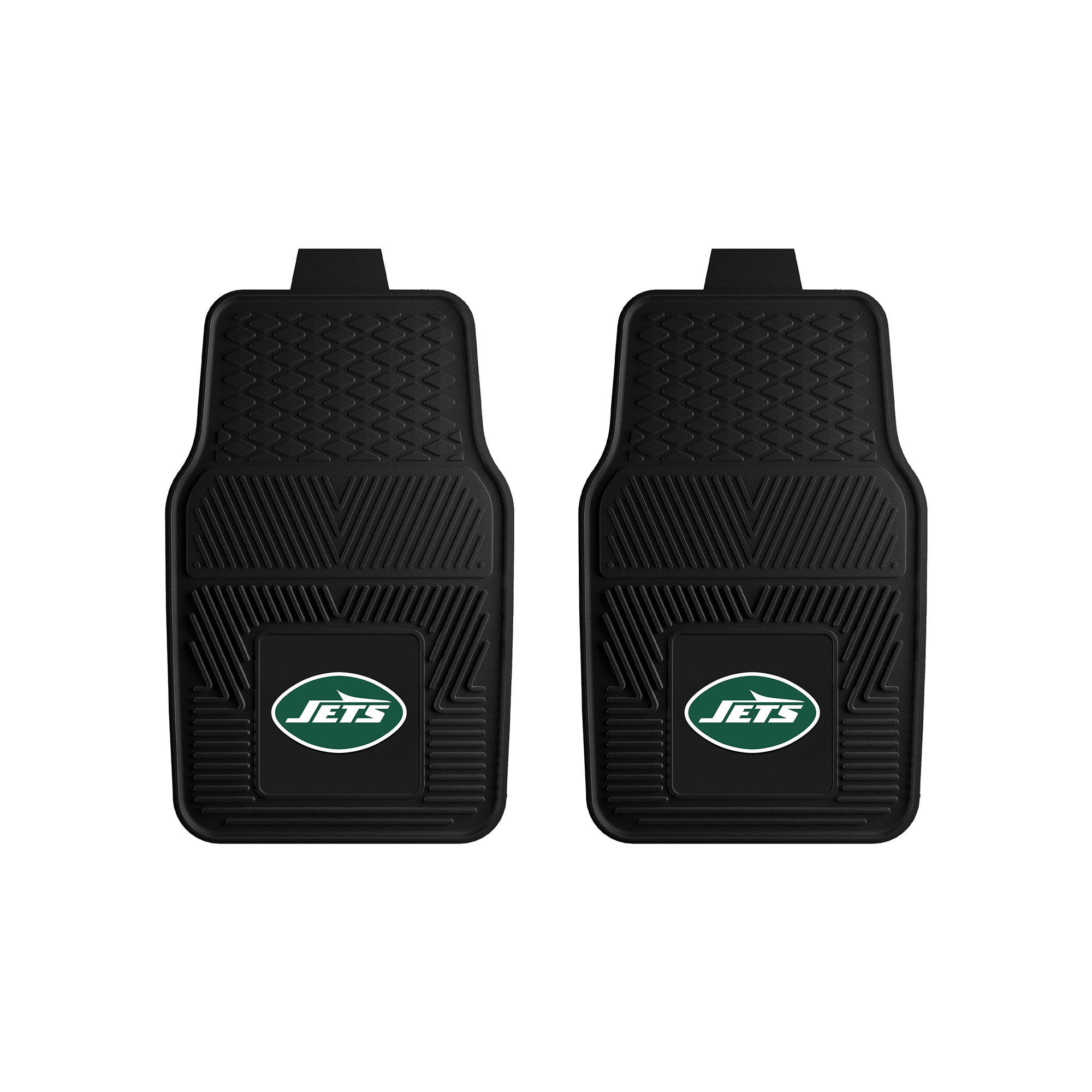 Logo Brands New York Jets Two-Piece Vinyl Car Mat Set