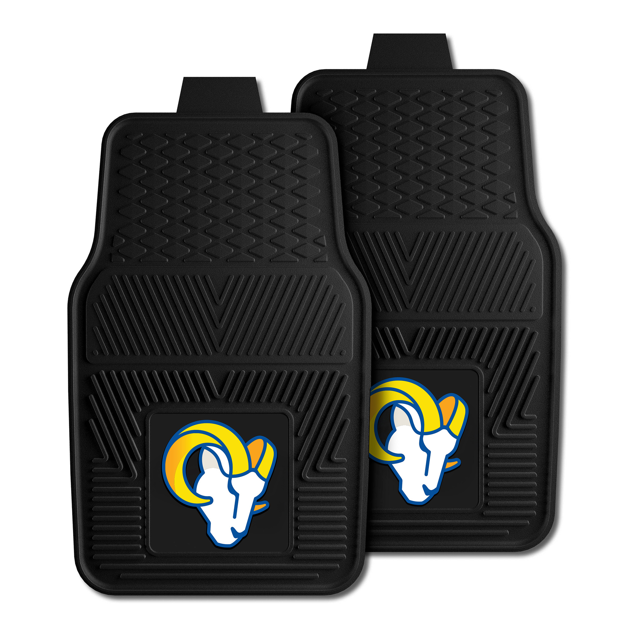 Logo Brands Los Angeles Rams Two-Piece Vinyl Car Mat Set