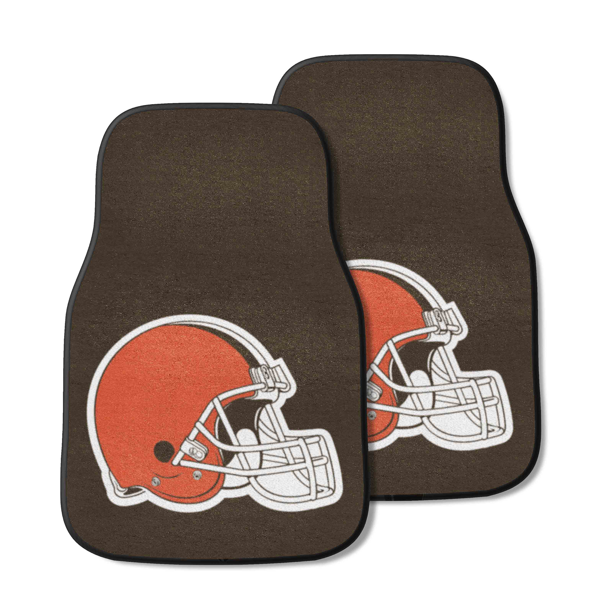 Logo Brands Cleveland Browns Two-Piece Carpet Car Mat Set