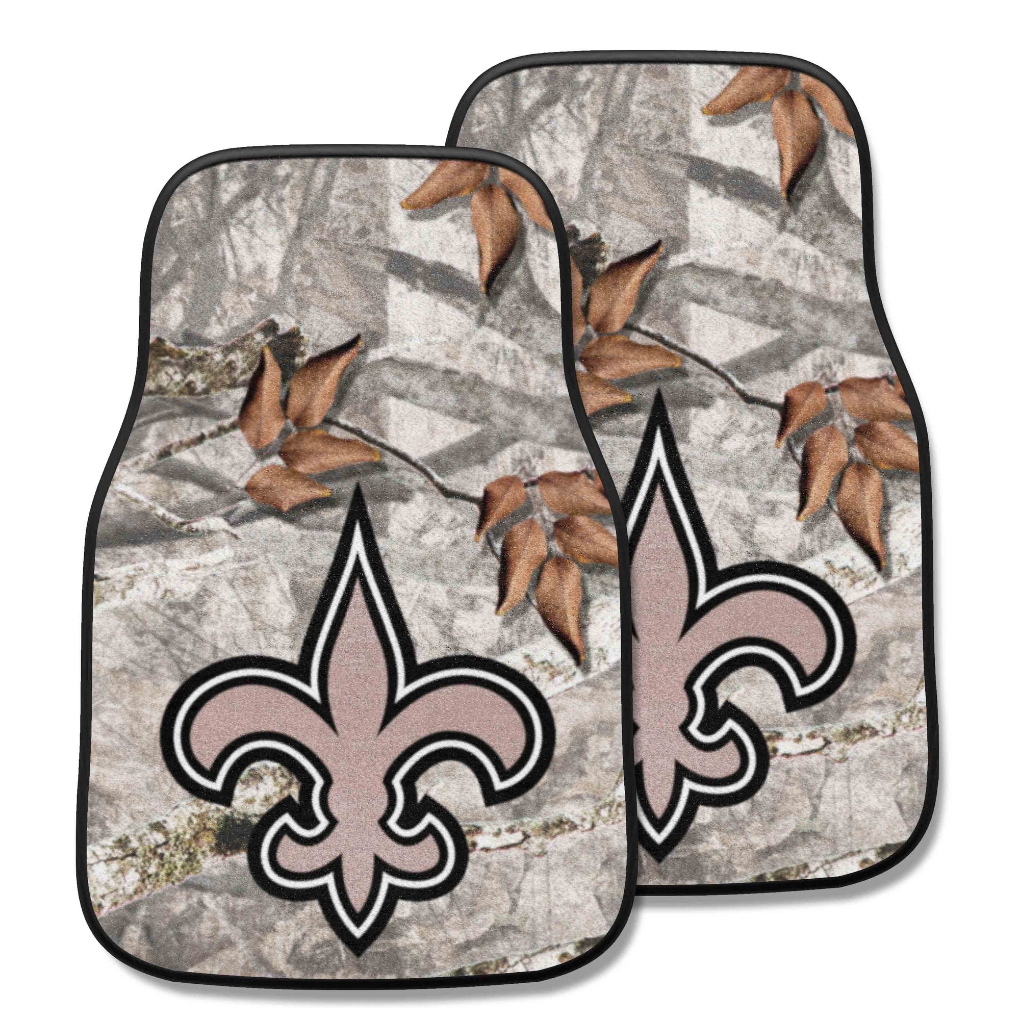 Logo Brands New Orleans Saints Two-Piece Carpet Car Mat Set