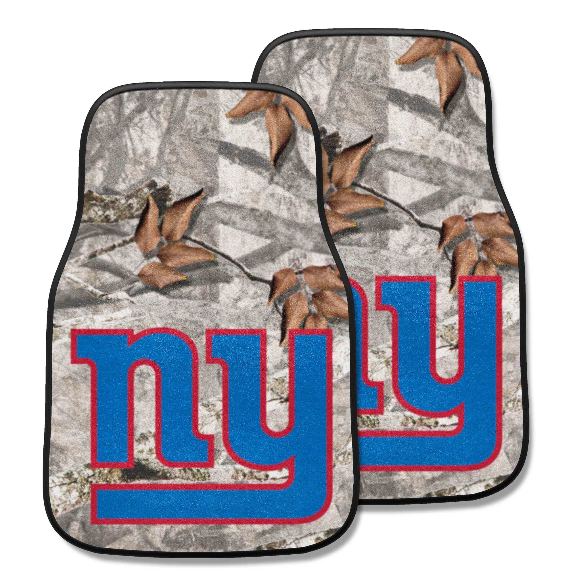 Logo Brands New York Giants Two-Piece Carpet Car Mat Set