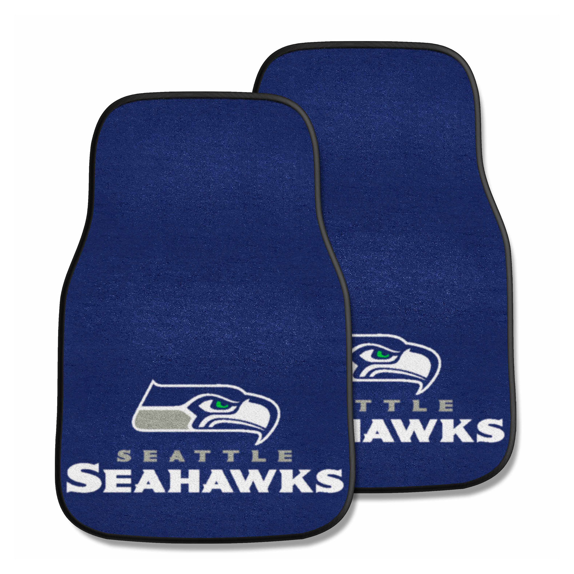Logo Brands Seattle Seahawks Two-Piece Carpet Car Mat Set
