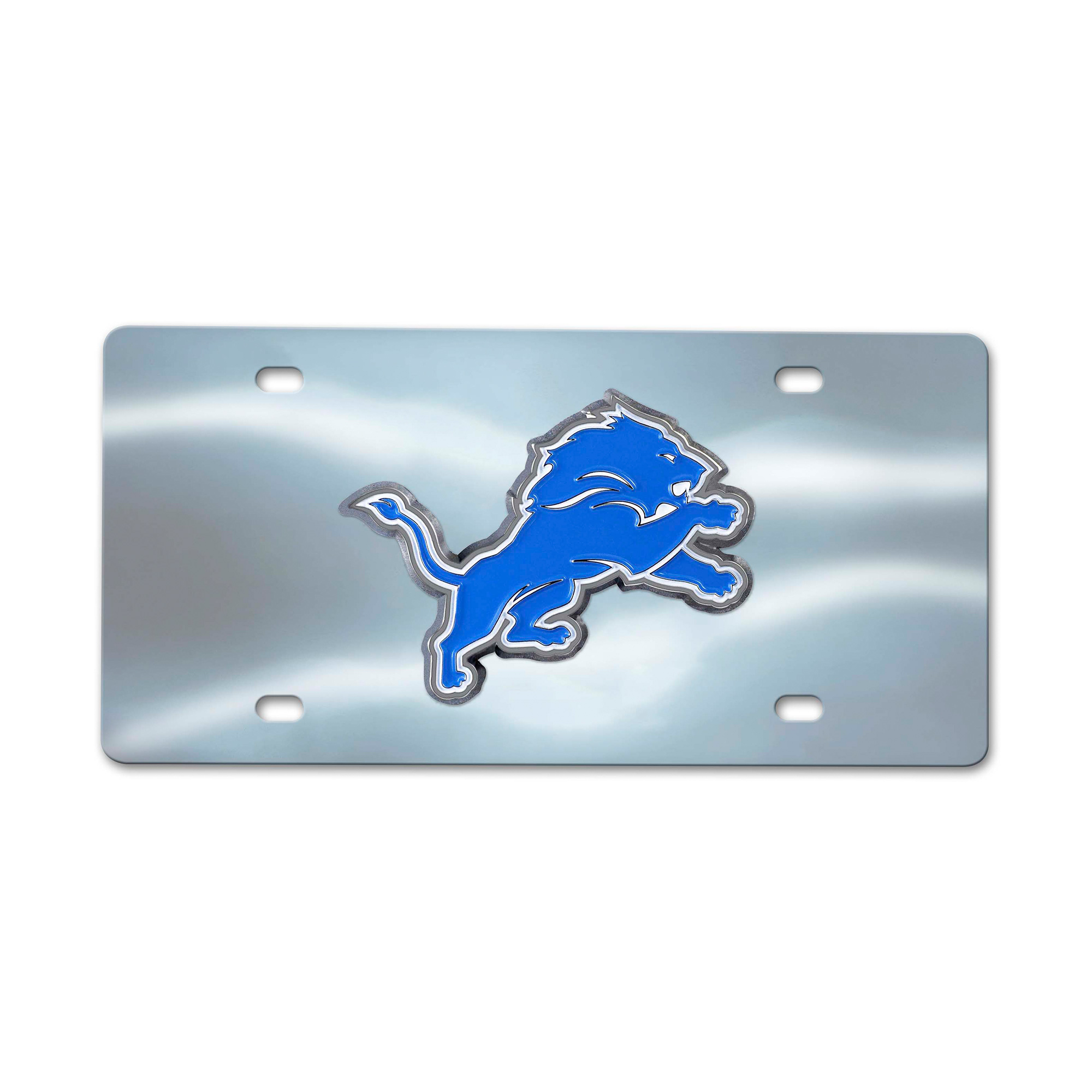 Logo Brands Detroit Lions Chrome Diecast License Plate
