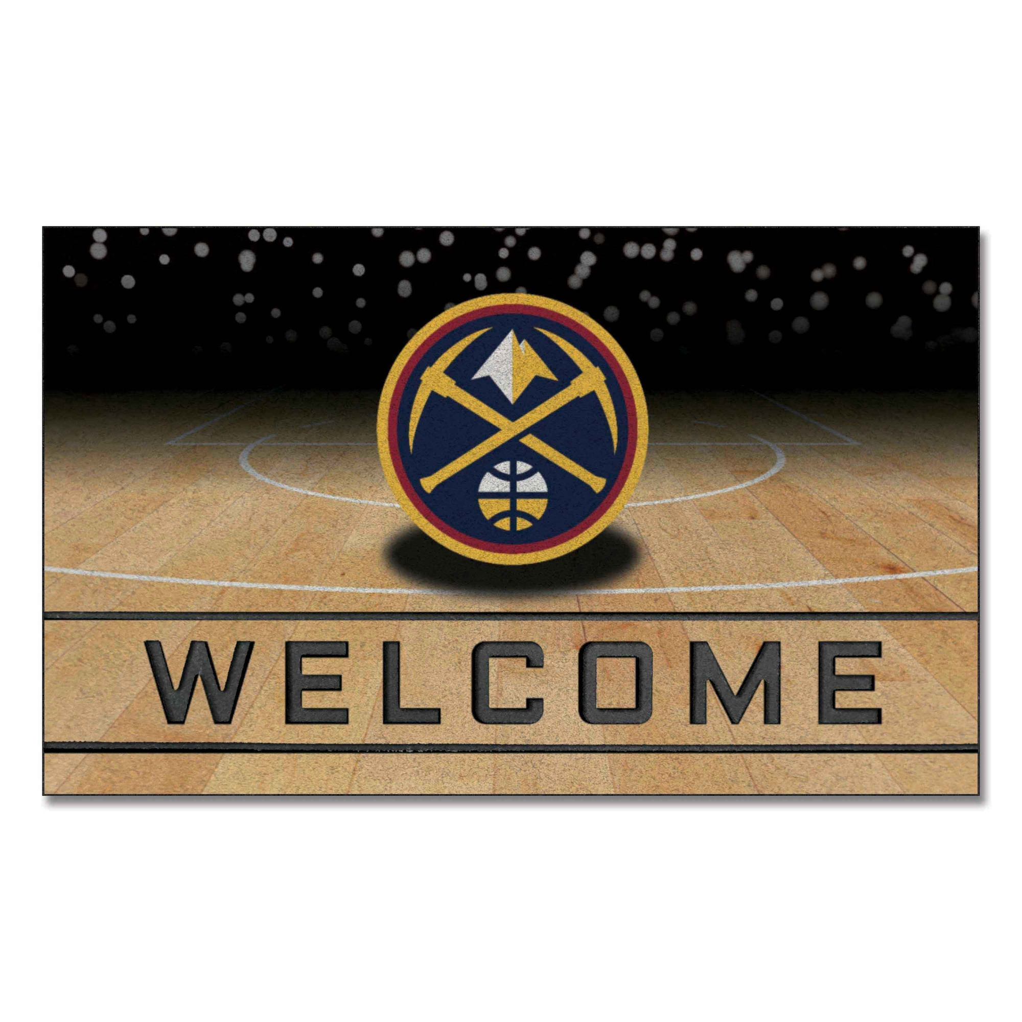 Logo Brands Denver Nuggets 18" x 30" Crumb Rubber Door Mat