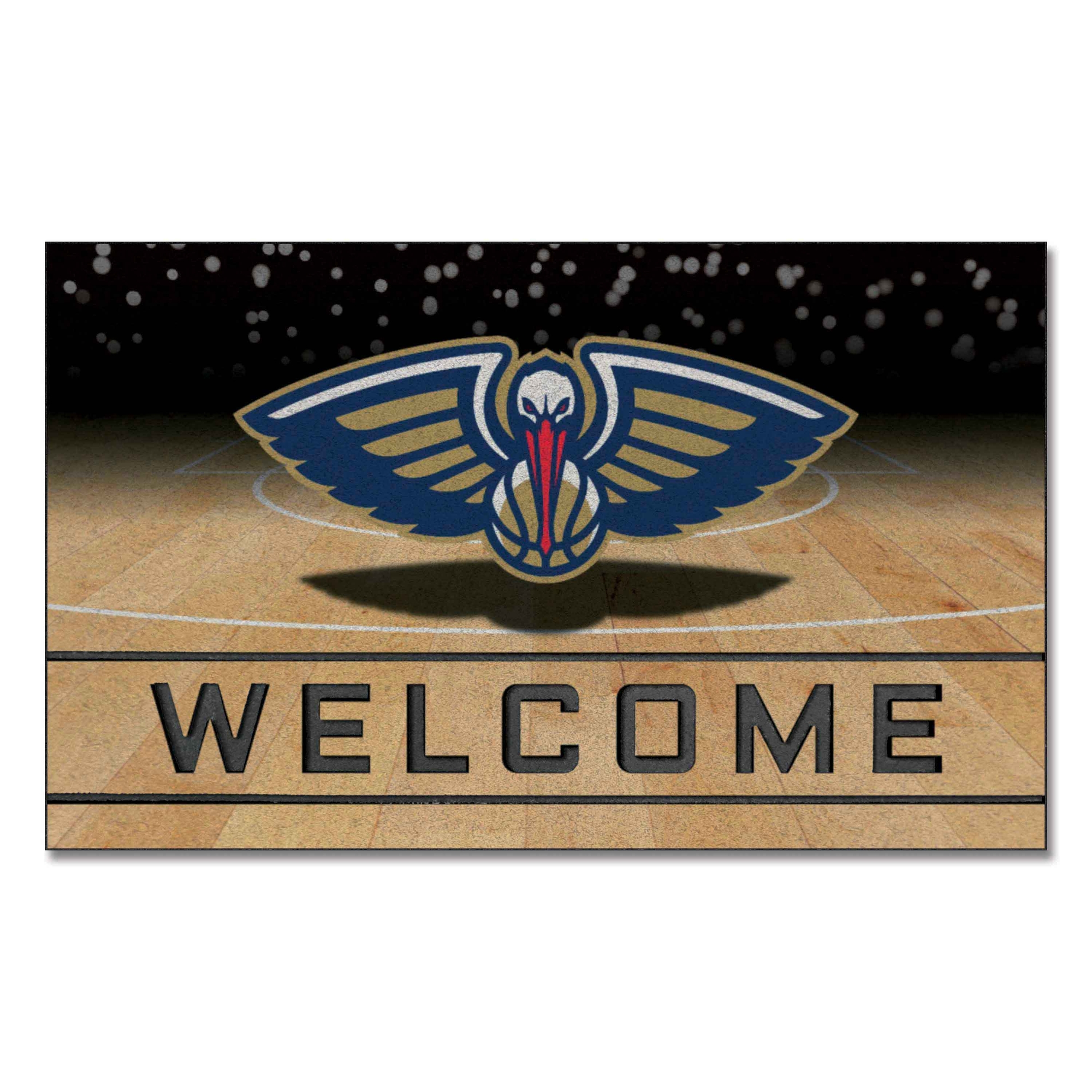 Logo Brands New Orleans Pelicans 18" x 30" Crumb Rubber Door Mat