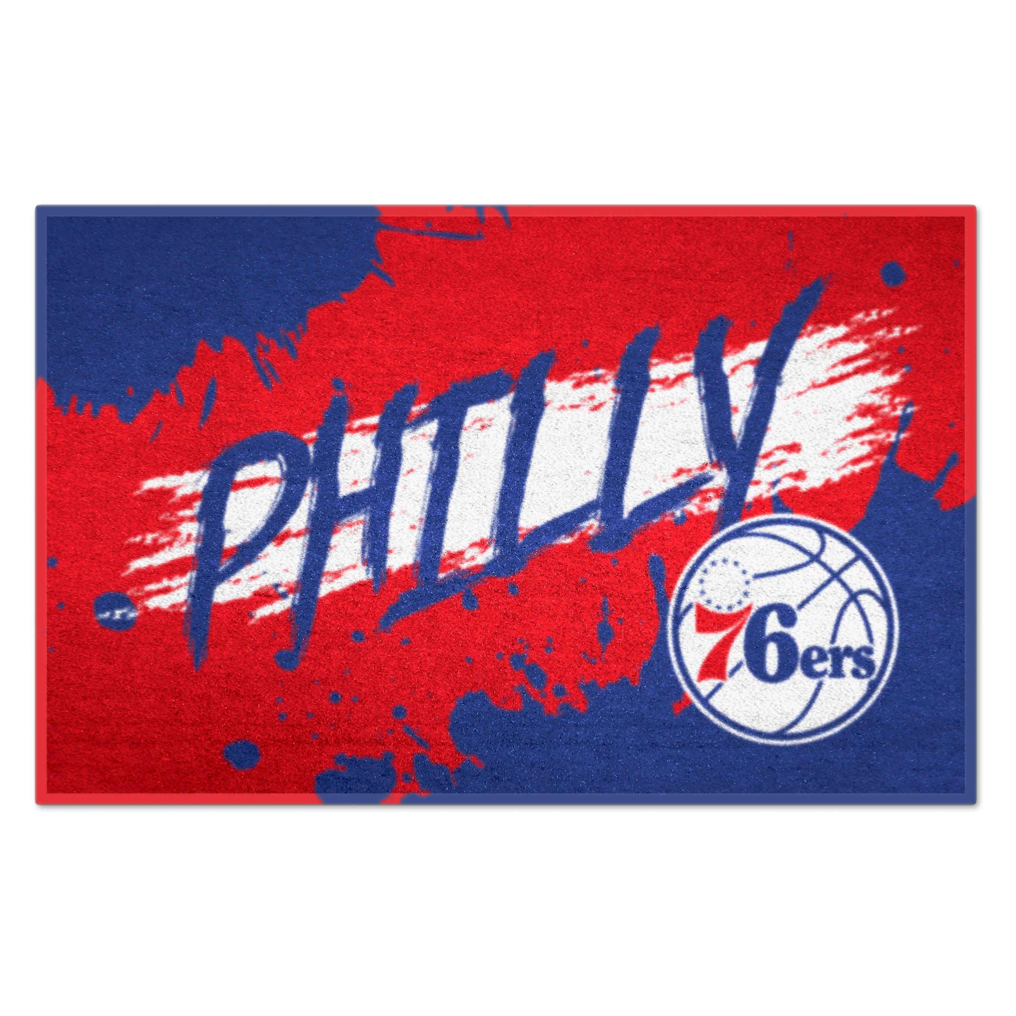 Logo Brands Philadelphia 76ers 19" x 30" Starter Mat
