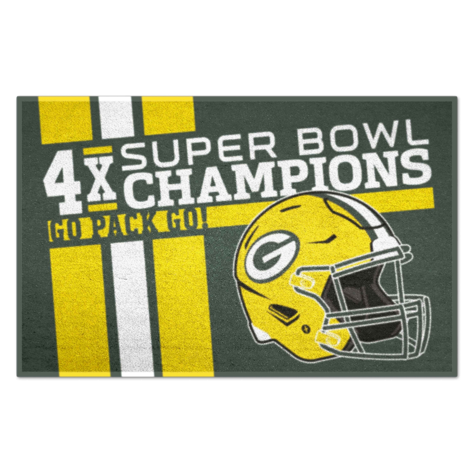Logo Brands Green Bay Packers Super Bowl Champions 19" x 30" Dynasty Starter Mat