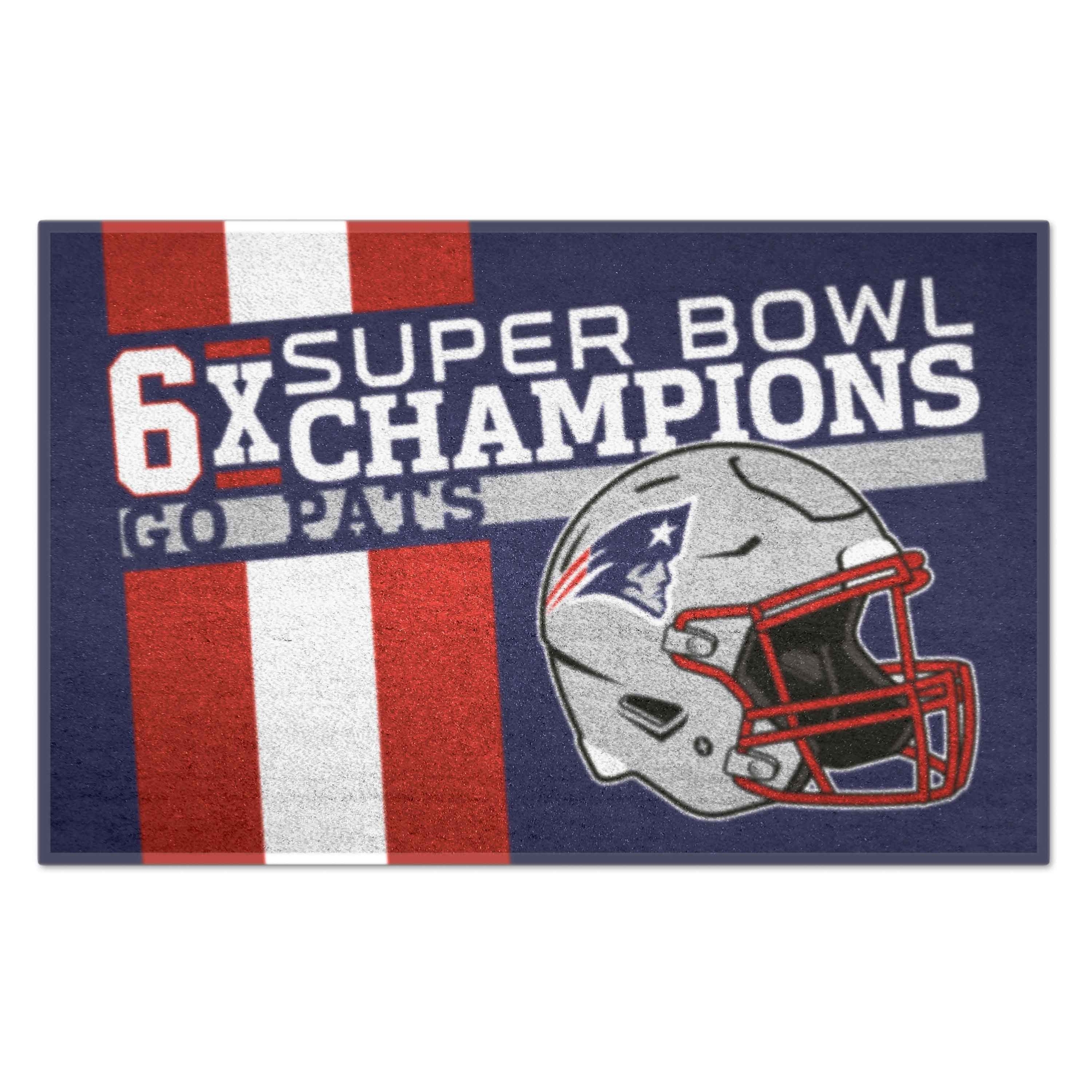 Logo Brands New England Patriots Super Bowl Champions 19" x 30" Dynasty Starter Mat