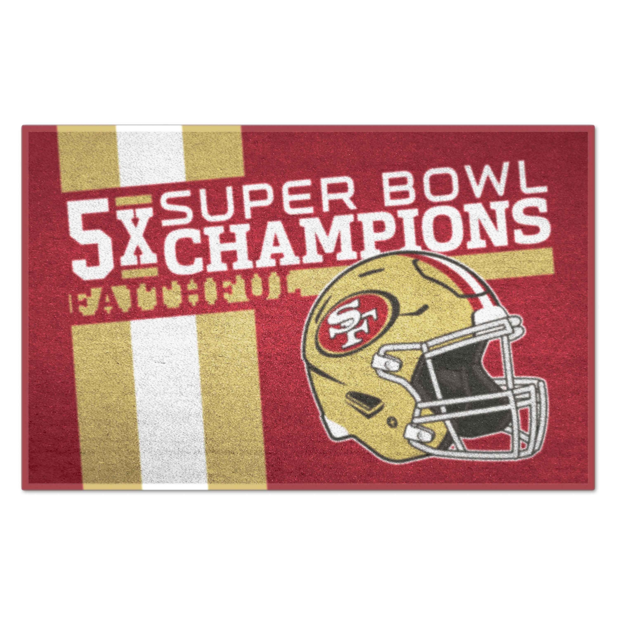 Logo Brands San Francisco 49ers Super Bowl Champions 19" x 30" Dynasty Starter Mat