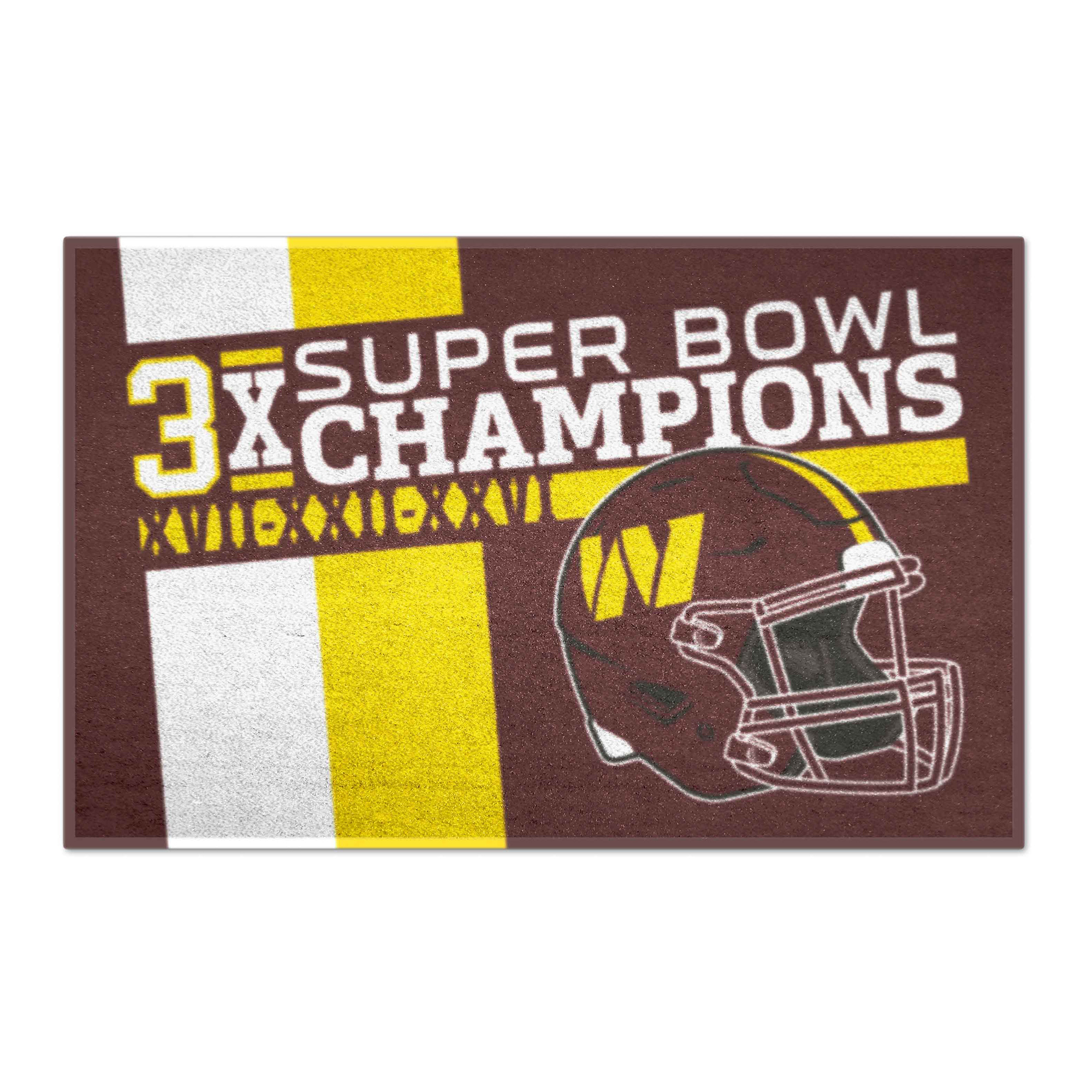 Logo Brands Washington Commanders Super Bowl Champions 19" x 30" Dynasty Starter Mat