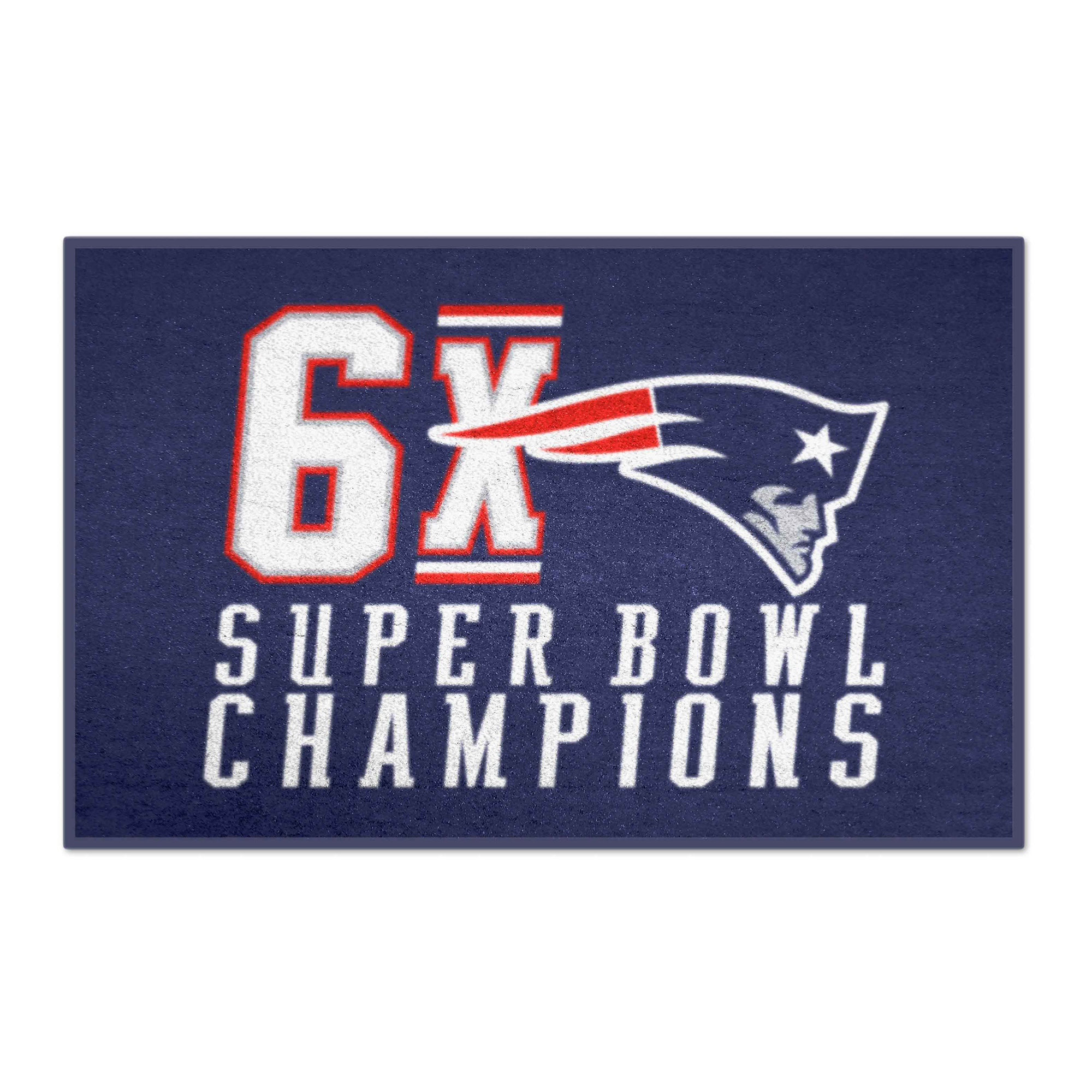 Logo Brands New England Patriots Super Bowl Champions 19" x 30" Dynasty Starter Mat